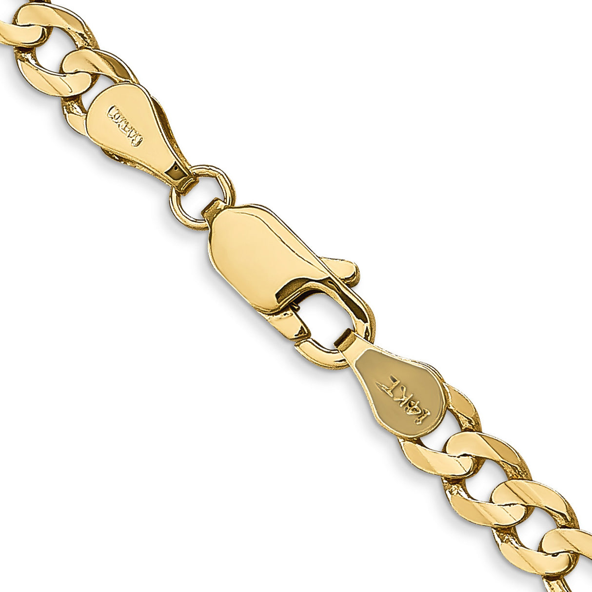 14K Yellow Gold 4.5 mm Figaro Chain Necklace, Polished alternate angle