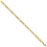 14K Yellow Gold 4.5 mm Figaro Chain Bracelet, Polished
