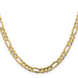 14K Yellow Gold 5.5 mm Figaro Chain Necklace, Polished