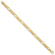 14K Yellow Gold 7 mm Figaro Chain Bracelet, Polished