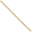14K Yellow Gold 5.9 mm Polished Chain Bracelet, Solid