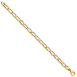 14K Yellow Gold 5.9 mm Polished Chain Bracelet, Solid