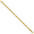 14K Yellow Gold 5.9 mm Polished Chain Bracelet, Solid