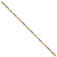 14K Two-tone Gold 4.6 mm Polished Chain Bracelet, Solid