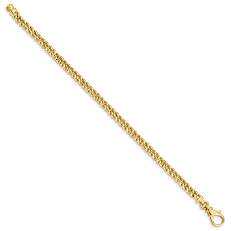 14K Yellow Gold 4.5 mm Polished Chain Bracelet, Solid