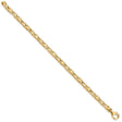 14K Yellow Gold 4.4 mm Polished Chain Bracelet, Solid