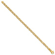 14K Yellow Gold 4.3 mm Polished Chain Bracelet, Solid