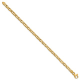 14K Yellow Gold 4.3 mm Polished Chain Bracelet, Solid