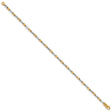 14K Two-tone Gold 2.5 mm Polished Chain Bracelet, Solid