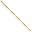 14K Yellow Gold 3.9 mm Polished Chain Bracelet, Solid