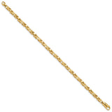 14K Yellow Gold 4.1 mm Polished Chain Bracelet, Solid