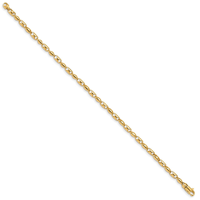 14K Yellow Gold 3.1 mm Polished Chain Bracelet