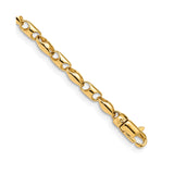 14K Yellow Gold 3.1 mm Polished Chain Bracelet detail view