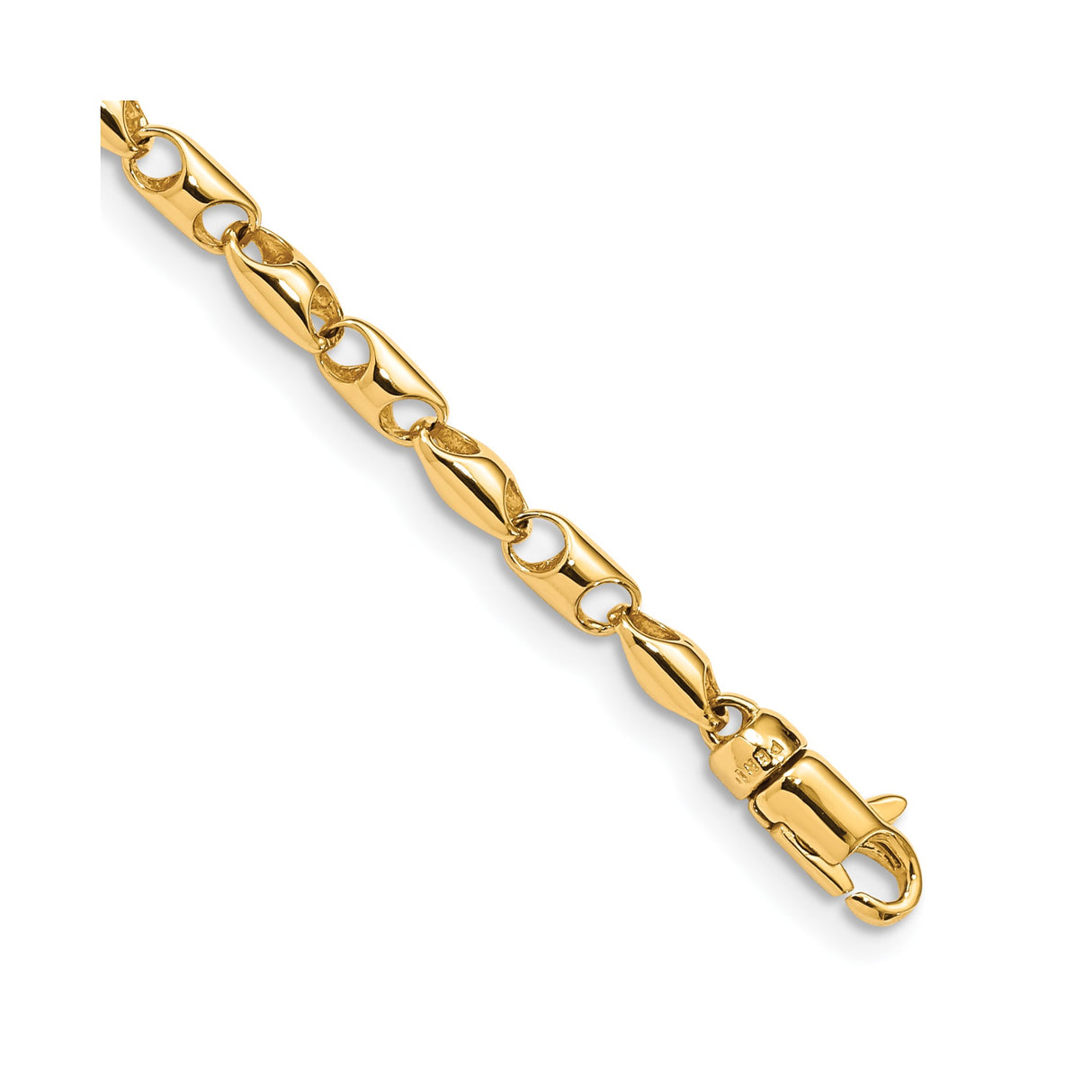14K Yellow Gold 3.1 mm Polished Chain Necklace alternate angle