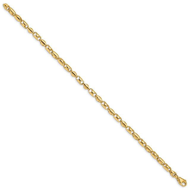 14K Yellow Gold 4.1 mm Polished Chain Bracelet