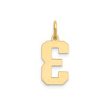 14k Yellow Gold Number 3 Pendant Charm, Polished Block Style, Unisex Sports Jewelry
