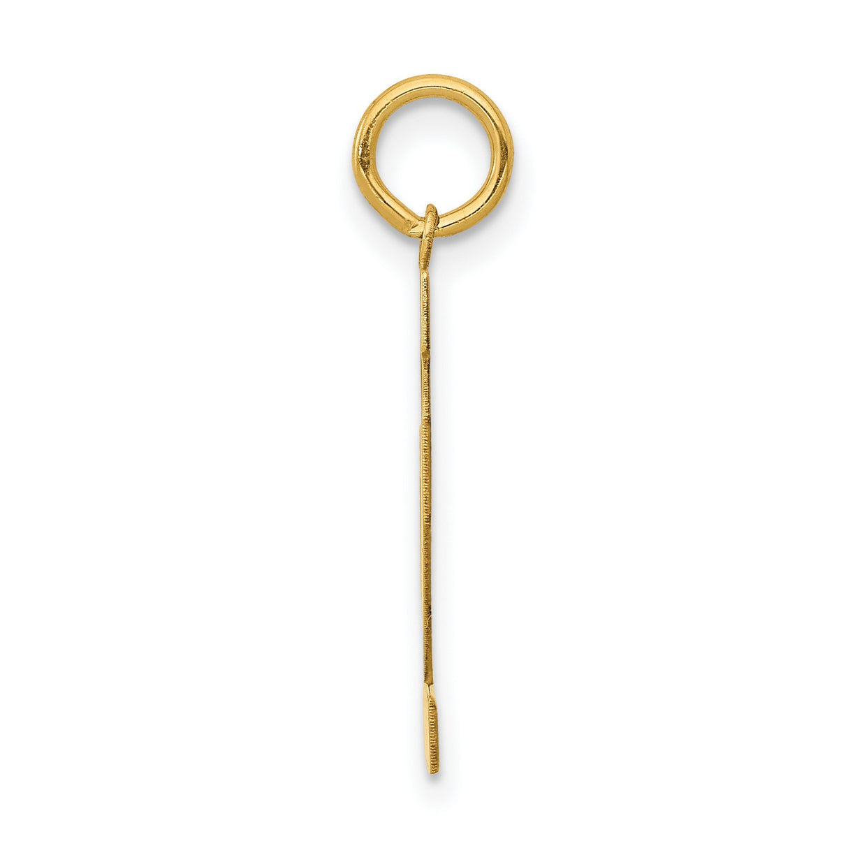 Medium Polished Number 12 Charm Pendant in Real 14k Yellow Gold