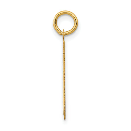 14k Yellow Gold Number 53 Pendant, Bold Block Sports Jersey Style Charm