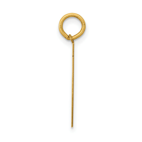 14k Yellow Gold Chai Pendant with Hebrew Letters Chet and Yud, Unisex Religious Charm