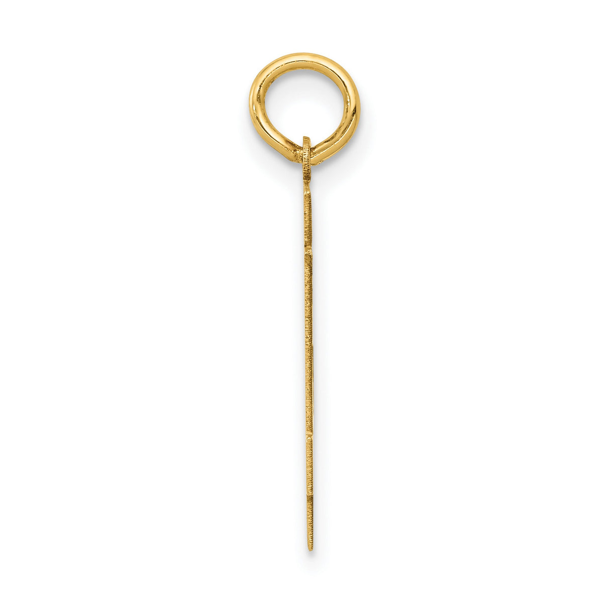 Medium Polished Number 84 Charm Pendant in Real 14k Yellow Gold