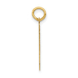 Medium Polished Number 84 Charm Pendant in Real 14k Yellow Gold