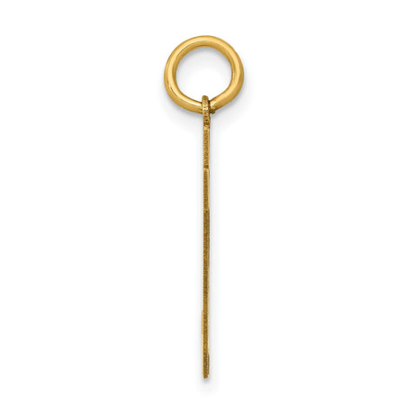 14k Yellow Gold Number 97 Pendant, Bold Block Design Numeric Charm for Men and Women