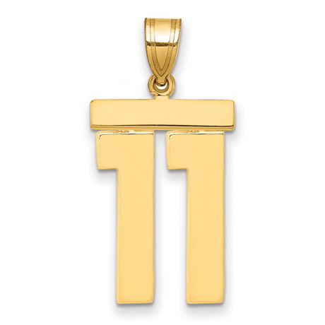 14k Yellow Gold Chai Pendant, Hebrew Life Symbol, Jewish Spiritual Charm for Men or Women
