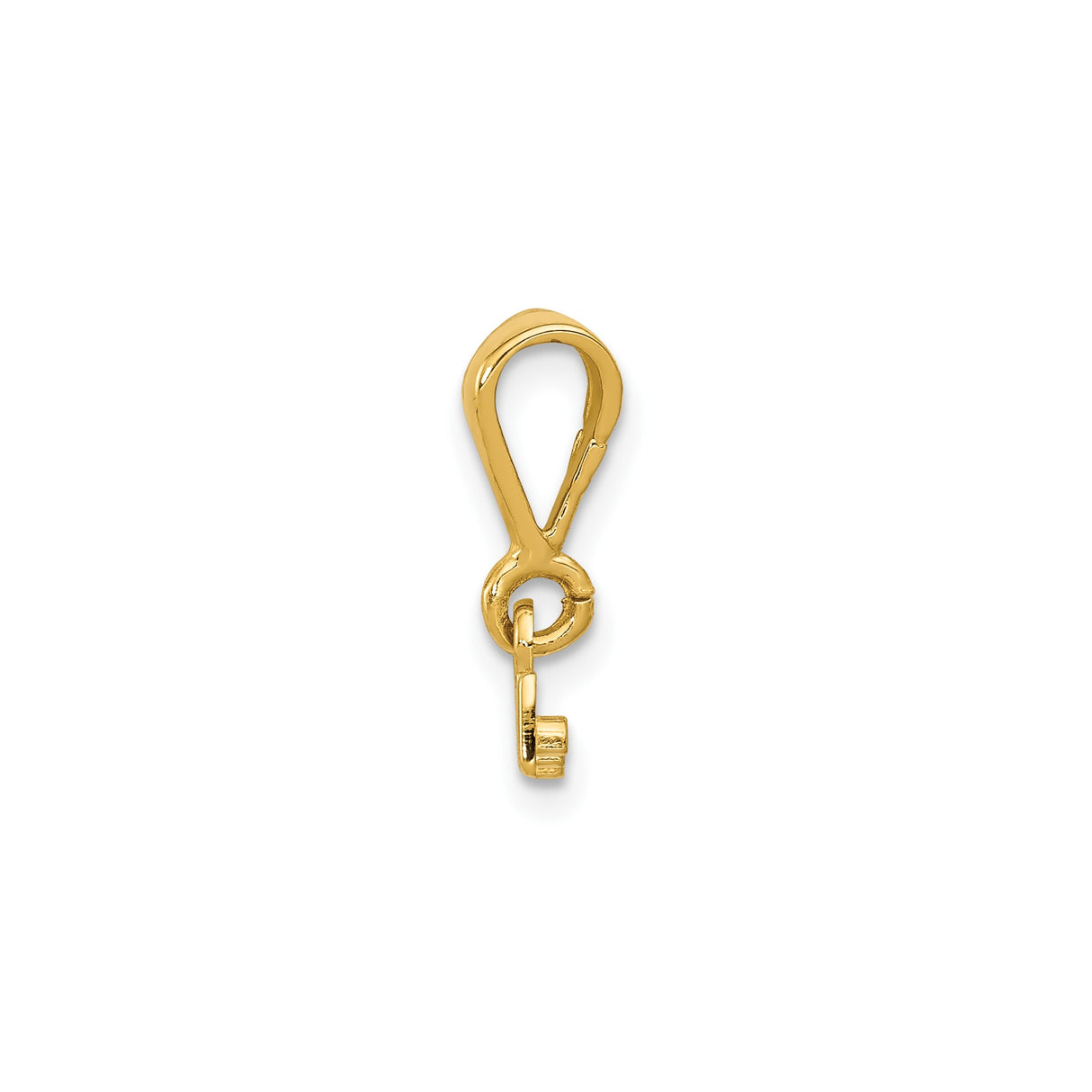 14k Yellow Gold Bar Pendant, Sleek Rectangular Engraving Tag Charm for Women or Unisex Wear