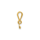 14k Yellow Gold Bar Pendant, Sleek Rectangular Engraving Tag Charm for Women or Unisex Wear