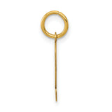14k Yellow Gold Number 2 Pendant Charm, Polished Numeric Symbol for Necklace or Bracelet