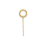 14k Yellow Gold Number 3 Pendant Charm, Bold Block Style, Unisex Sports or Lucky Number Jewelry