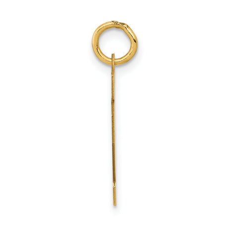 14k Yellow Gold Number 12 Pendant, Bold Block Font Sports Charm for Men or Unisex Wear