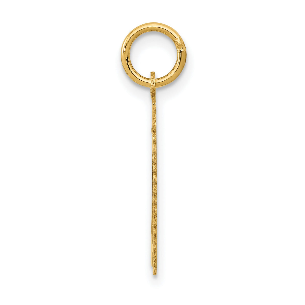 14k Yellow Gold Number 21 Pendant, Polished Milestone Charm for Men and Women