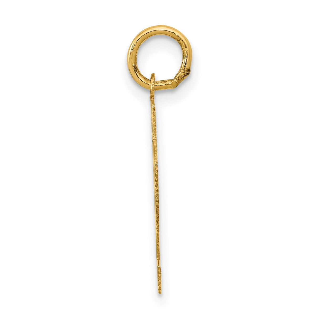 14k Yellow Gold Number 32 Pendant, Bold Block Jersey Font Sports Charm, Unisex