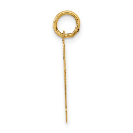 14k Yellow Gold Number 32 Pendant, Bold Block Jersey Font Sports Charm, Unisex