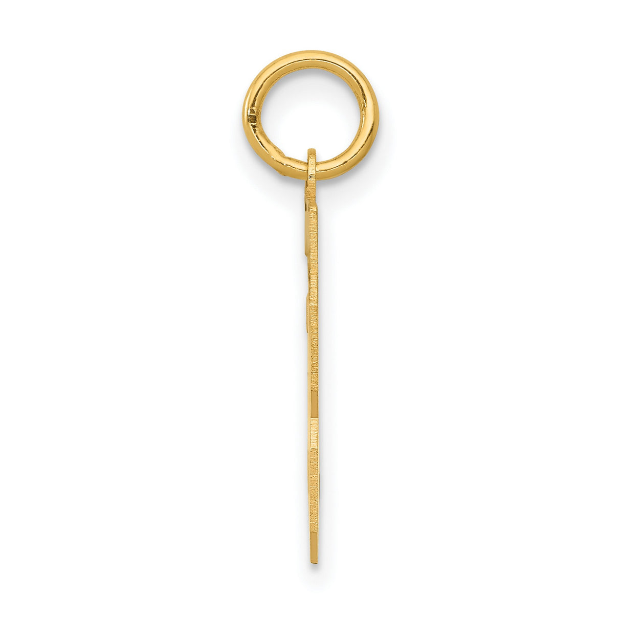 14k Yellow Gold Number 33 Pendant, Bold Athletic Style Sports Charm for Men or Unisex Wear