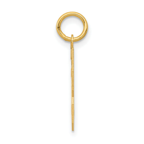 14k Yellow Gold Number 33 Pendant, Bold Athletic Style Sports Charm for Men or Unisex Wear