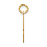 Small Polished Number 43 Charm Pendant in Real 14k Yellow Gold