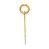 14k Yellow Gold Number 63 Pendant, Bold Block Font Jersey Style Charm for Men or Unisex