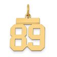14k Yellow Gold Number 89 Pendant, Block Style Sports Charm for Men and Women