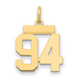 14k Yellow Gold Number 94 Pendant Charm, Bold Block Digits, Sports Milestone Jewelry