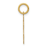 Small Polished Number 96 Charm Pendant in Real 14k Yellow Gold