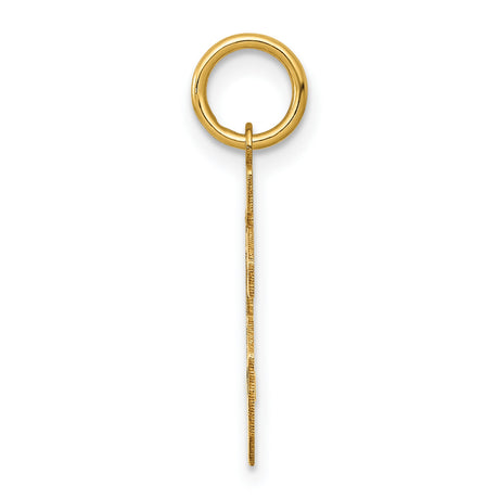 Small Polished Number 96 Charm Pendant in Real 14k Yellow Gold