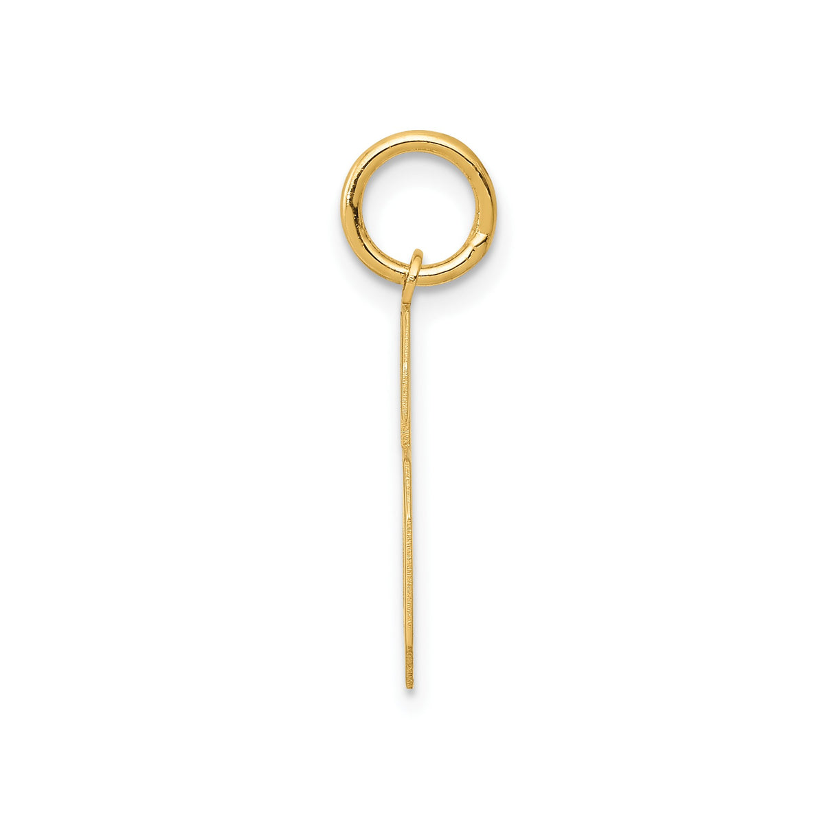 14k Yellow Gold Number 6 Pendant Charm, Bold Varsity Style Unisex Jewelry
