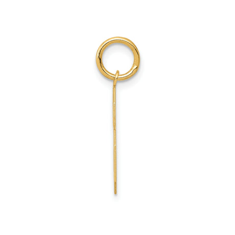 14k Yellow Gold Number 6 Pendant Charm, Bold Varsity Style Unisex Jewelry