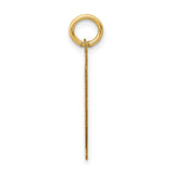 Medium Satin Number 40 Charm Pendant in Real 14k Yellow Gold