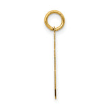 14k Yellow Gold Number 46 Pendant, Bold Block Numerals, Polished Sports Jewelry for Men or Unisex