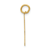 Medium Satin Number 63 Charm Pendant in Real 14k Yellow Gold