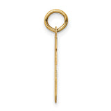 14k Yellow Gold Number 16 Pendant, Bold Block Numerals, Sweet Sixteen Charm for Men or Women