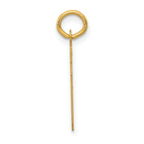Small Satin Number 39 Charm Pendant in Real 14k Yellow Gold